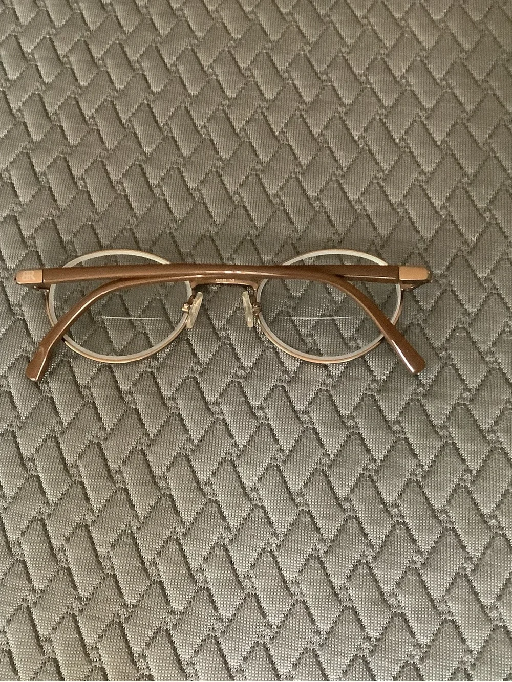 Banana Republic Brown and Gold Round Metal Glasses
